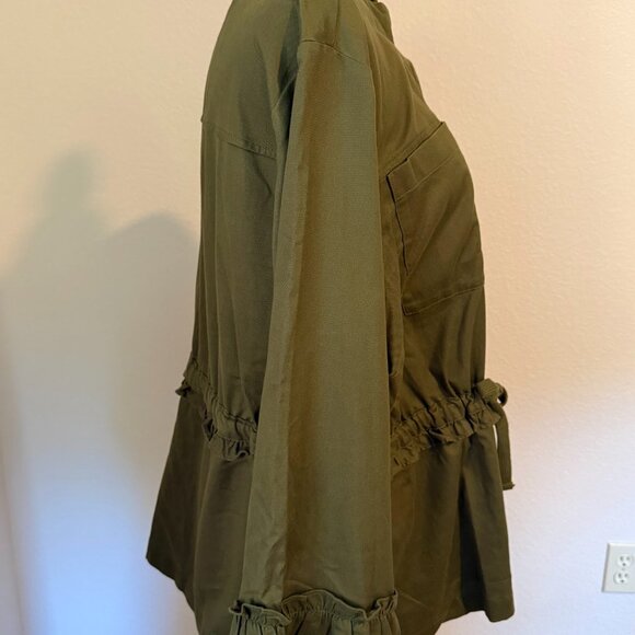 RUFFLED-SLEEVES TIE-WAIST JACKET - Picture 4 of 9